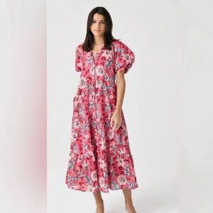Banjanan Poppy Dress in Elisabetta Vine(pink)
Size XS